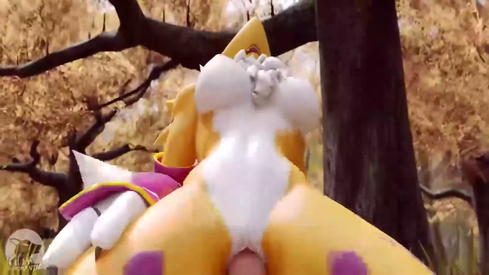 Hentai lizard with cum inflation